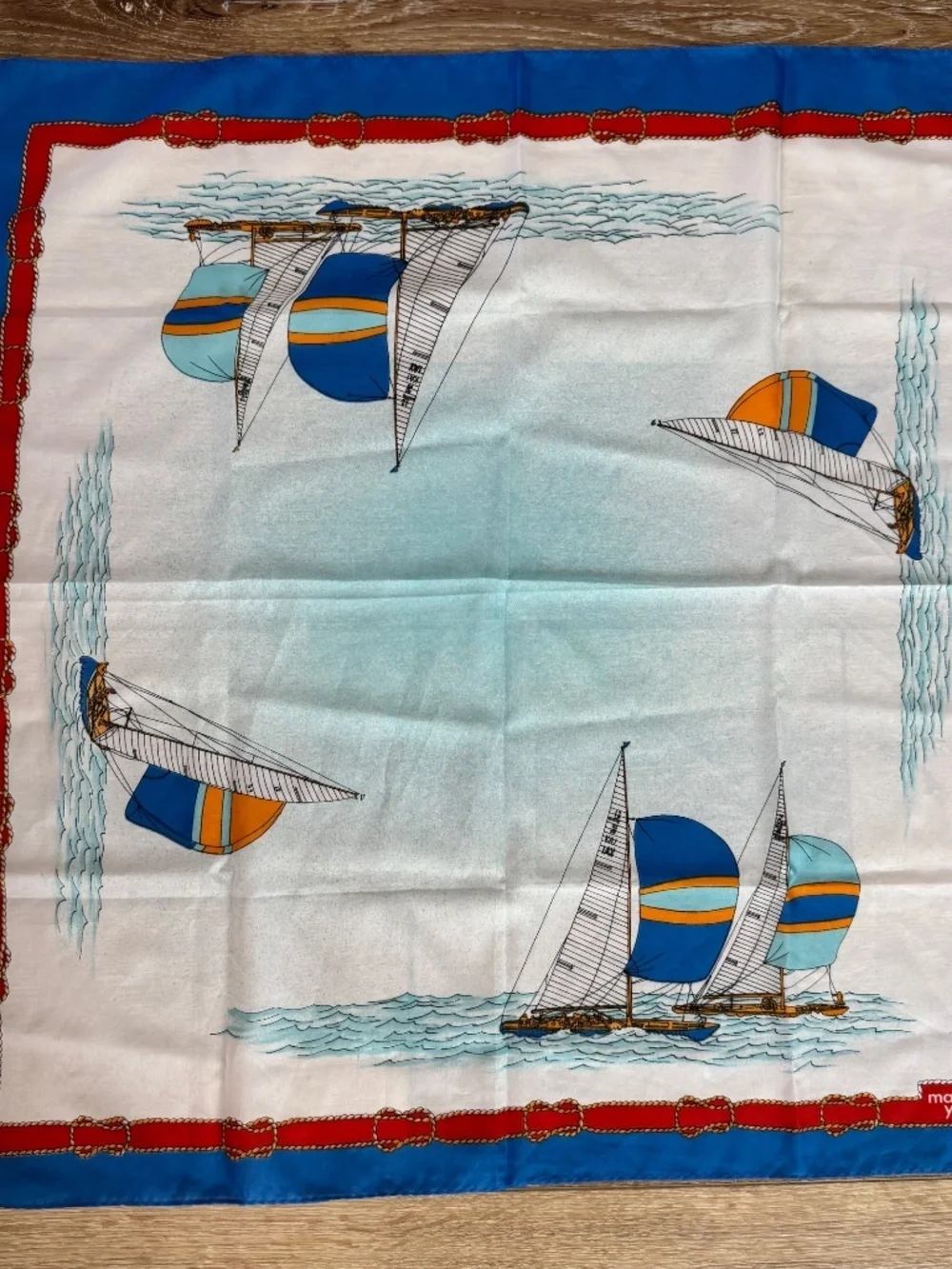 Marina Yachting Women's Square Sailboat Silk Scarf GUG